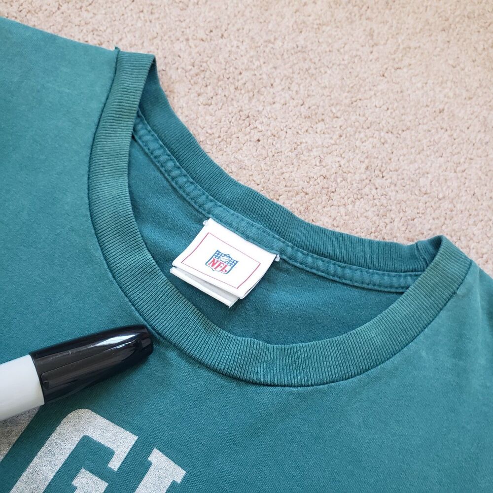 Vintage Y2K Philadelphia Eagles Football Sz 2XL-3XL Mens Faded Green Tank Top - Picture 3 of 8